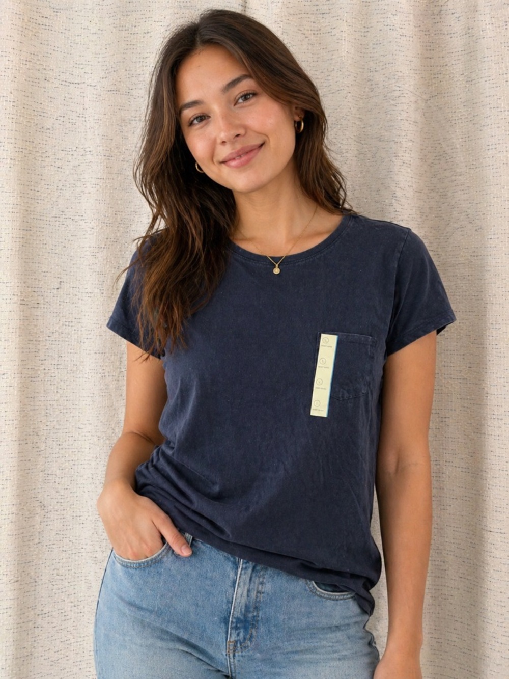 Universal Thread Navy Crewneck Pocket Tee NWT